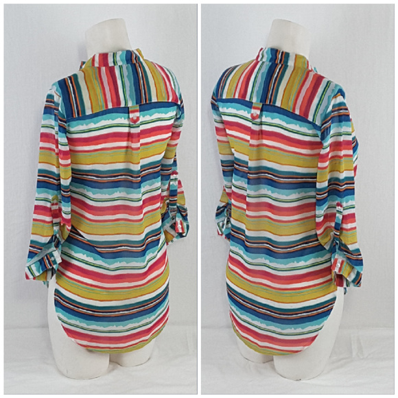 TRUTH, Watercolor Stripes Top, size Small - Picture 5 of 8